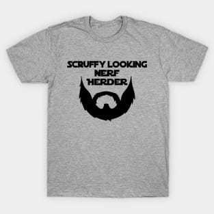 Scruffy Looking Nerf Herder Beard (Black) T-Shirt